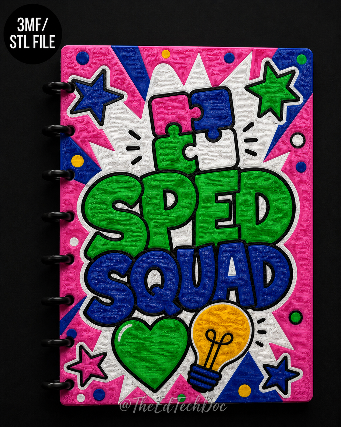 SPED Teacher Discbound Notebook | 3MF/STL File