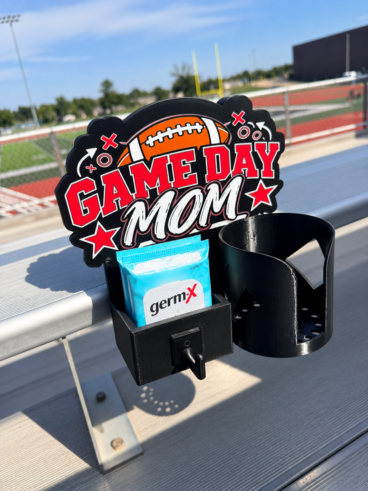 3D Printed Bleacher Caddy | Custom Cup Holder & Storage
