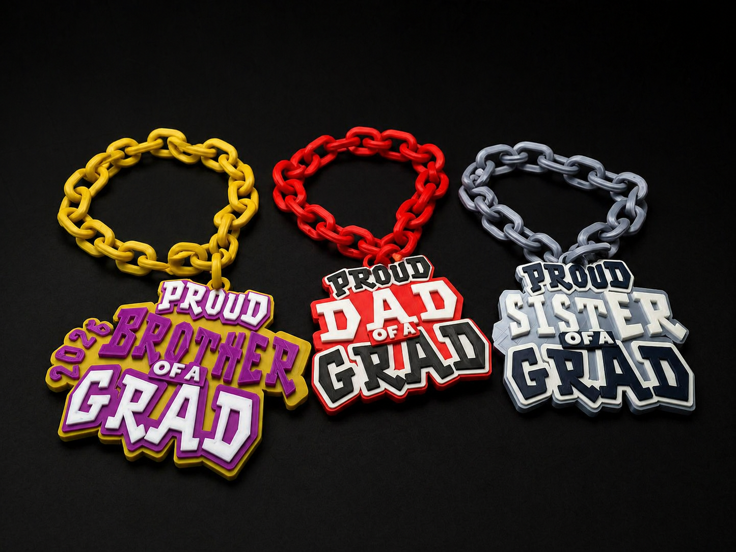 Custom 3D Printed Graduation Hype Chains