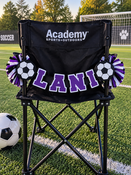 Personalized Sports Chair Charm | Team & Player Accessory
