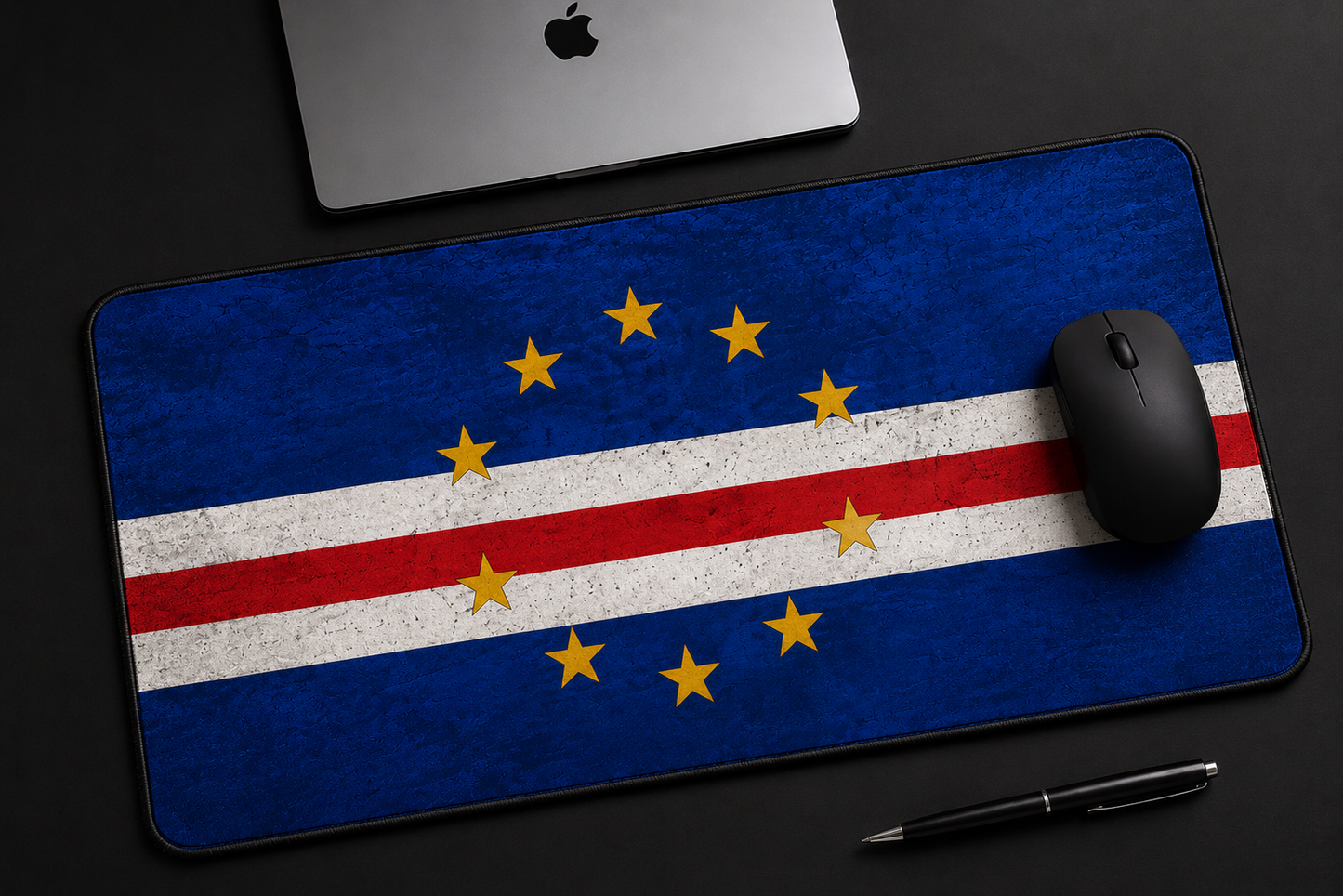 Cape Verde Flag Desk Mat | Cabo Verde Gaming Mat