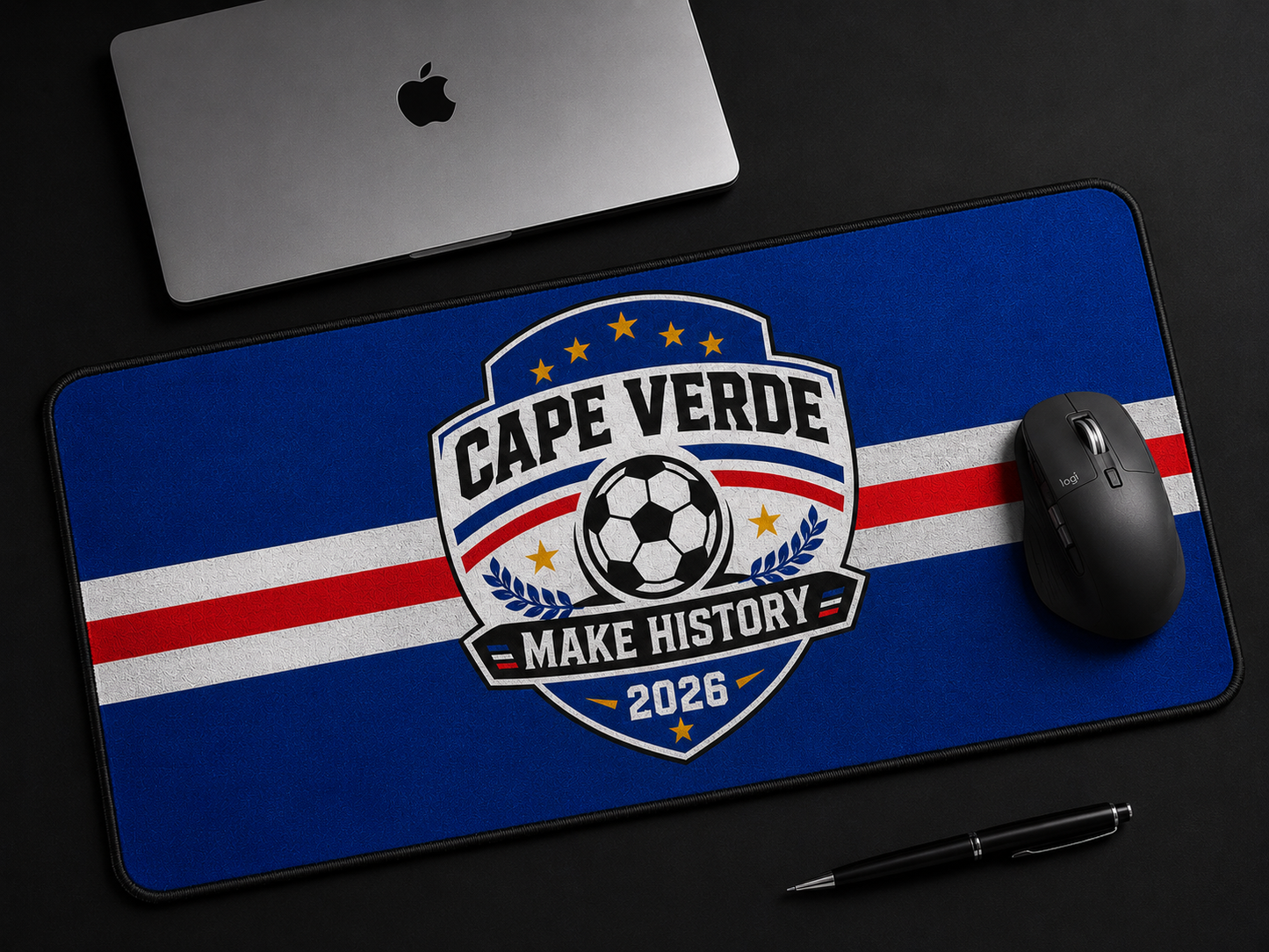 Cape Verde Soccer 2026 Desk Mat | Make History Gaming Mat