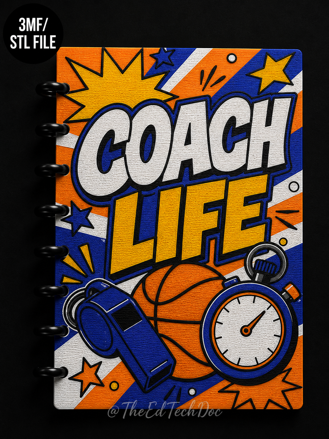 PE Teacher Discbound Notebook | 3MF/STL File