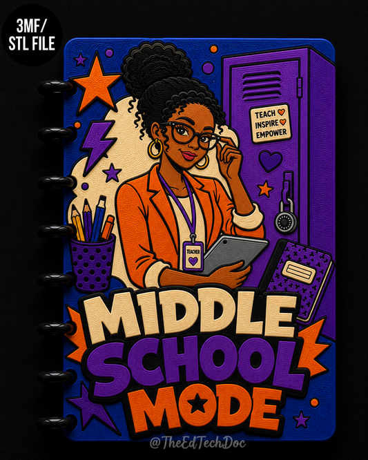 Middle School Teacher Discbound Notebook | 3MF File