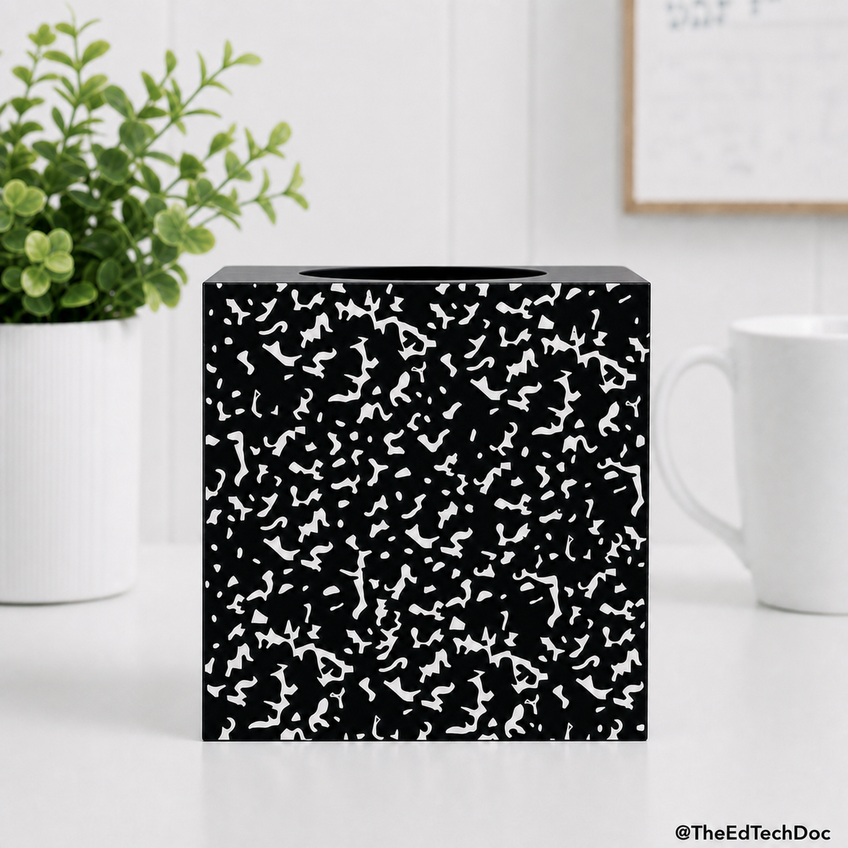 3D Composition Notebook Tissue Box