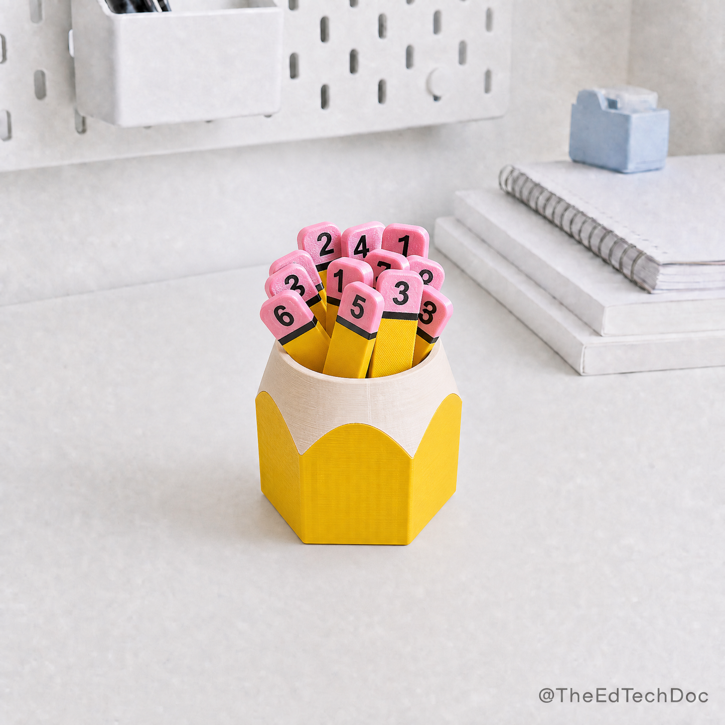 3D Numbered Pencils Classroom Set | Random Student Picker