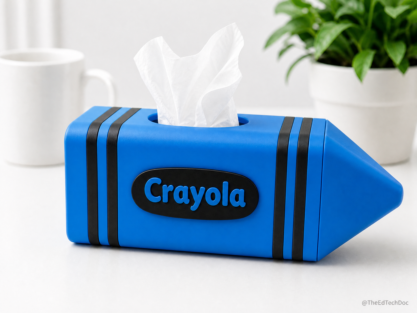 3D Crayon Inspired Tissue Box