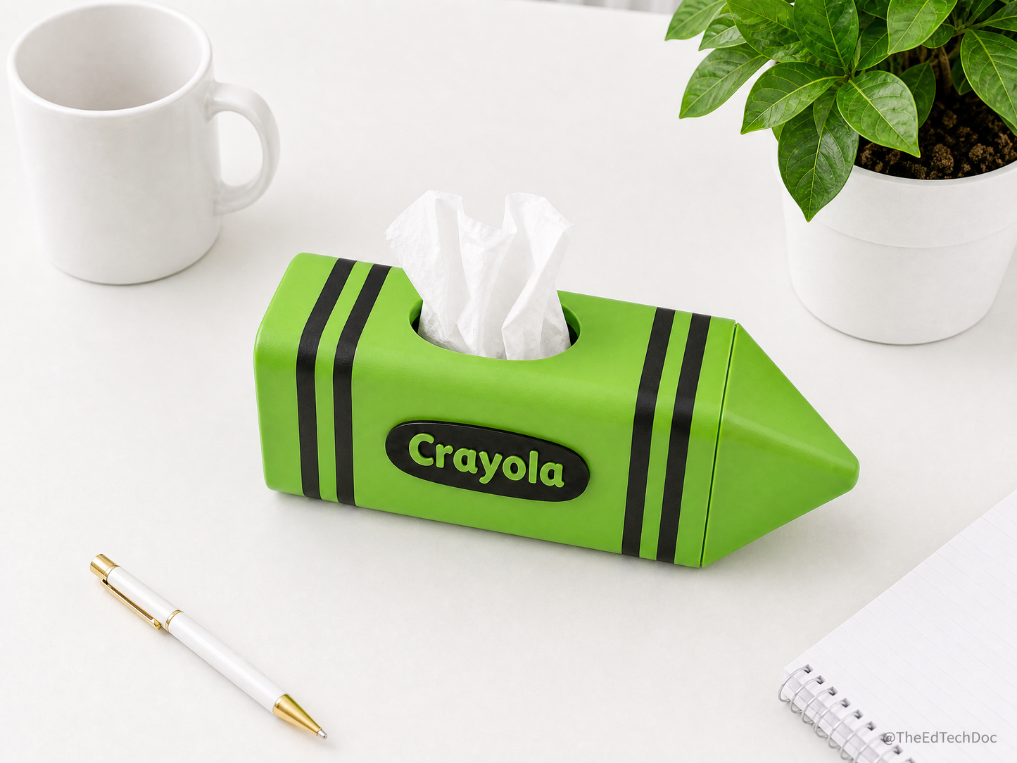 3D Crayon Inspired Tissue Box