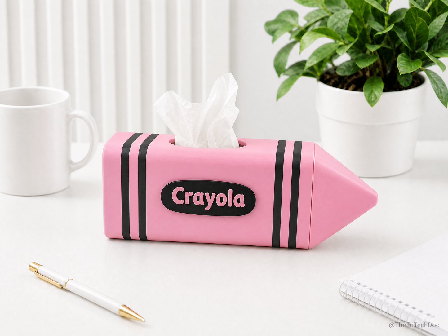 3D Crayon Inspired Tissue Box