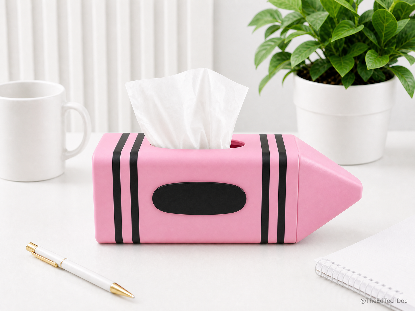 3D Crayon Inspired Tissue Box
