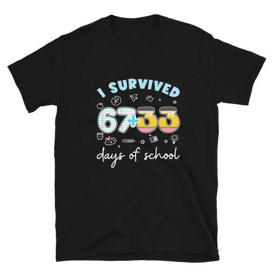 I Survived 100 Days of School Unisex T-Shirt (Style 2)
