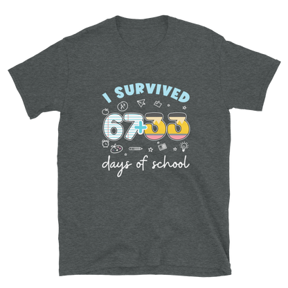 I Survived 100 Days of School Unisex T-Shirt (Style 2)