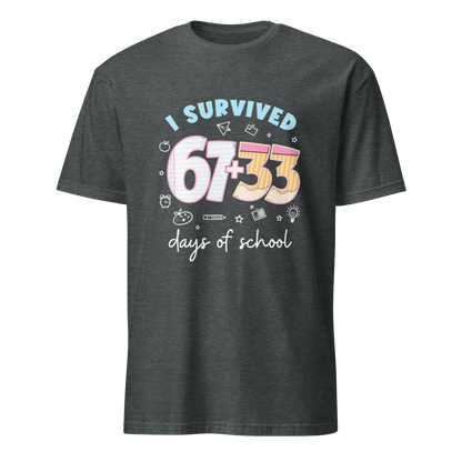 I Survived 100 Days of School Unisex T-Shirt (Style 3)