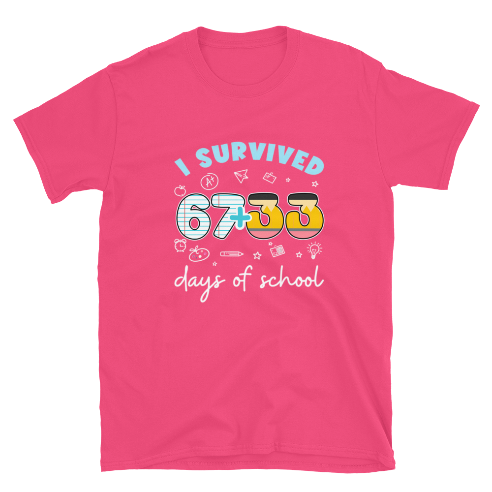 I Survived 100 Days of School Unisex T-Shirt (Style 2)