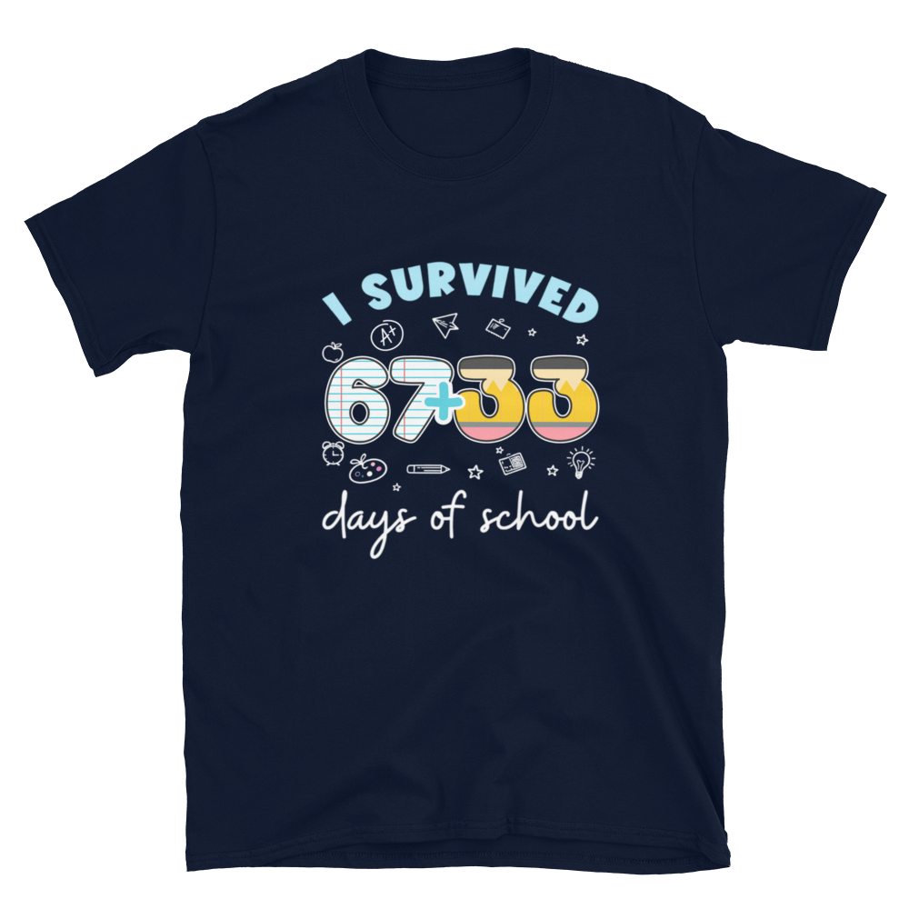 I Survived 100 Days of School Unisex T-Shirt (Style 2)