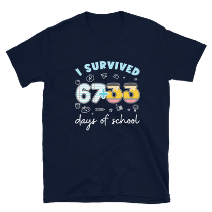 I Survived 100 Days of School Unisex T-Shirt (Style 2)