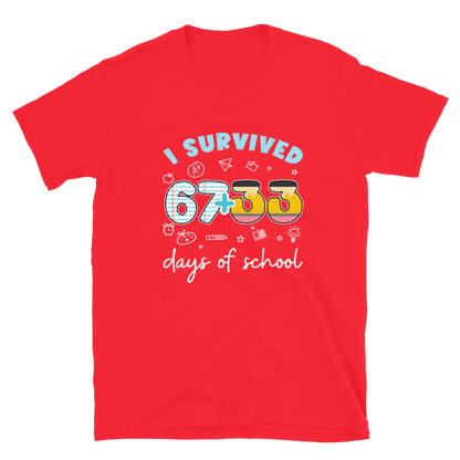 I Survived 100 Days of School Unisex T-Shirt (Style 2)