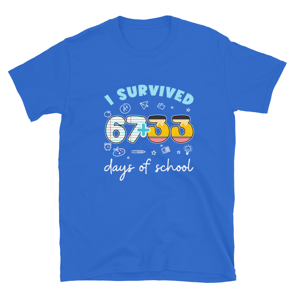 I Survived 100 Days of School Unisex T-Shirt (Style 2)