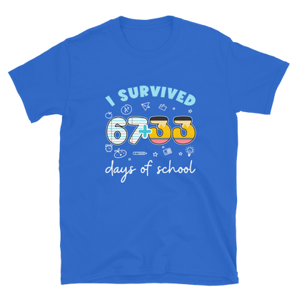 I Survived 100 Days of School Unisex T-Shirt (Style 2)